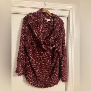 Multi Color Plus Sized Scoop Neck Sweater